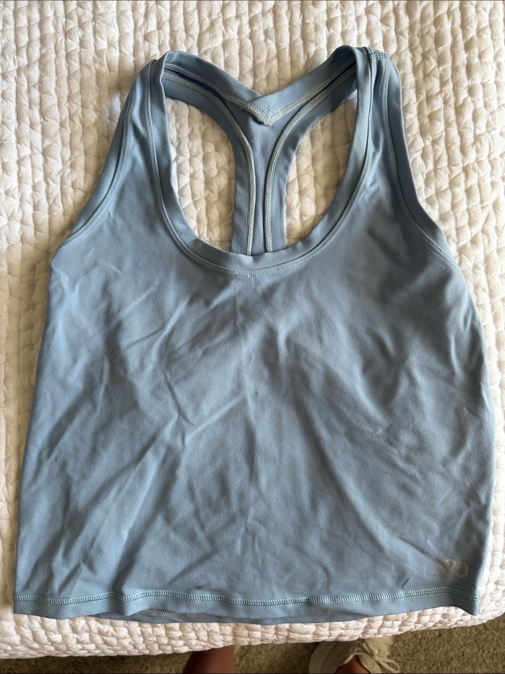 Light Blue Racerback athletic Tank Top